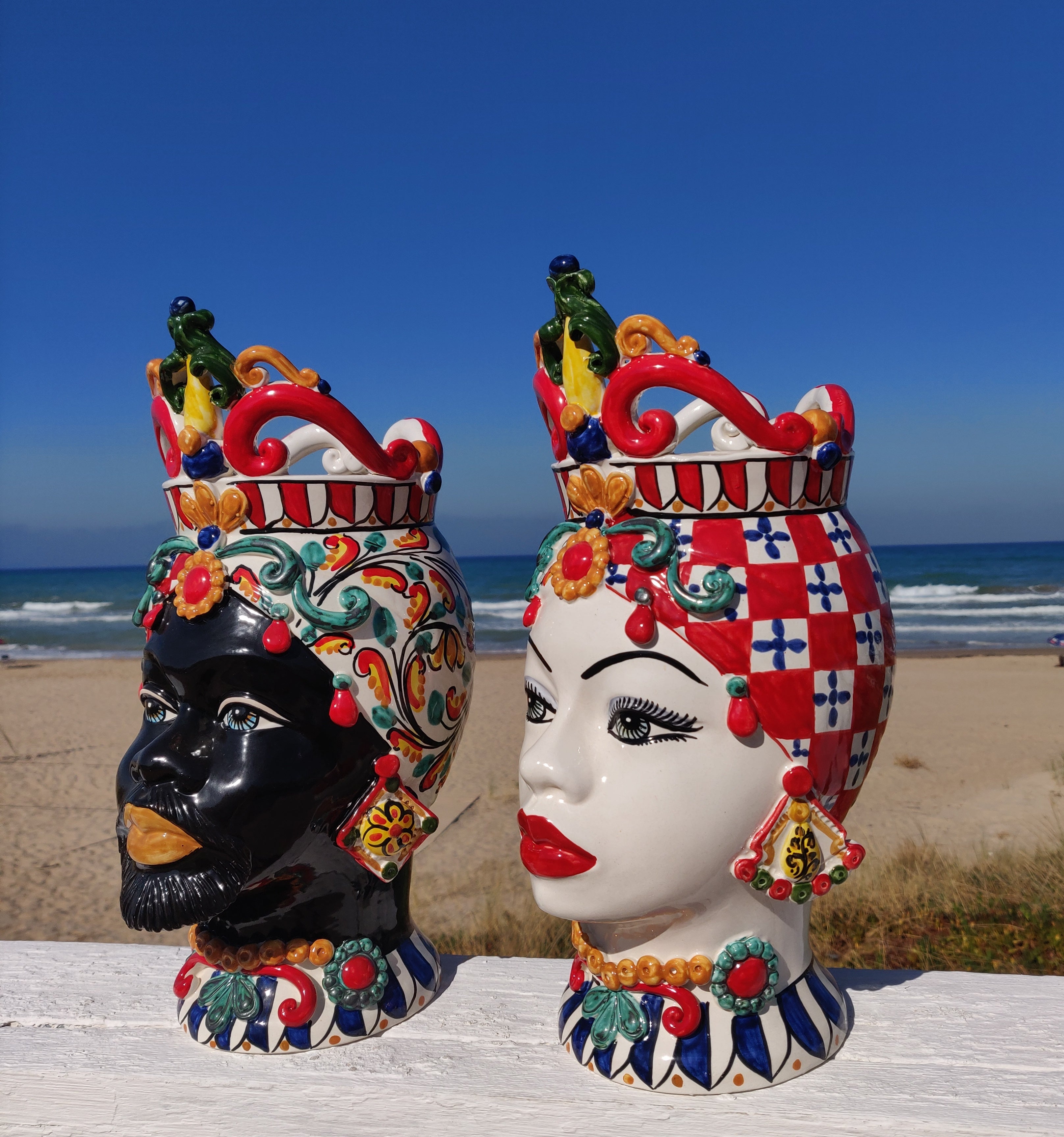 Pair of Moro Sun Heads