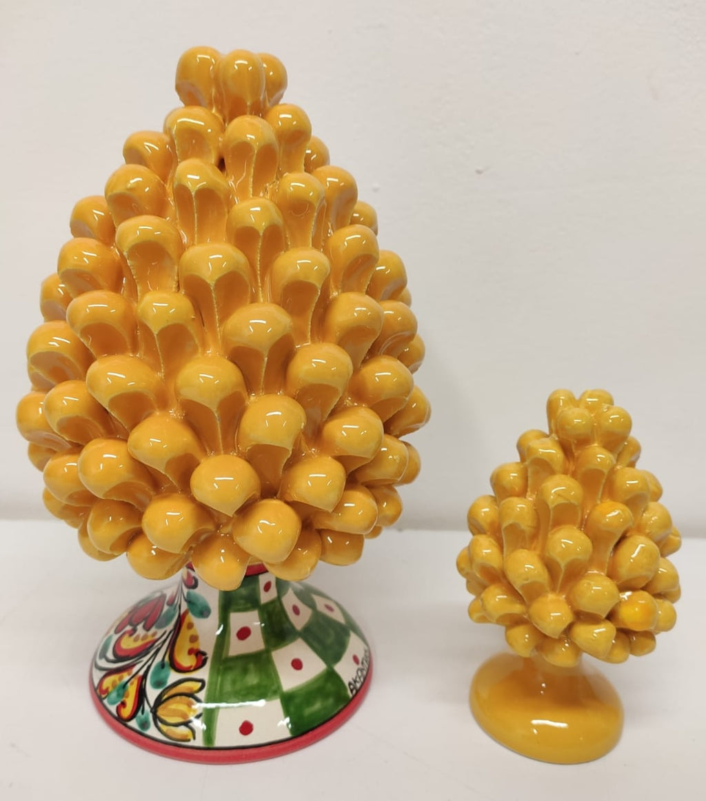 Pair of yellow pine cones