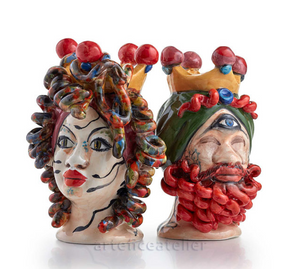 Pair of Heads of Medusa and Polyphemus