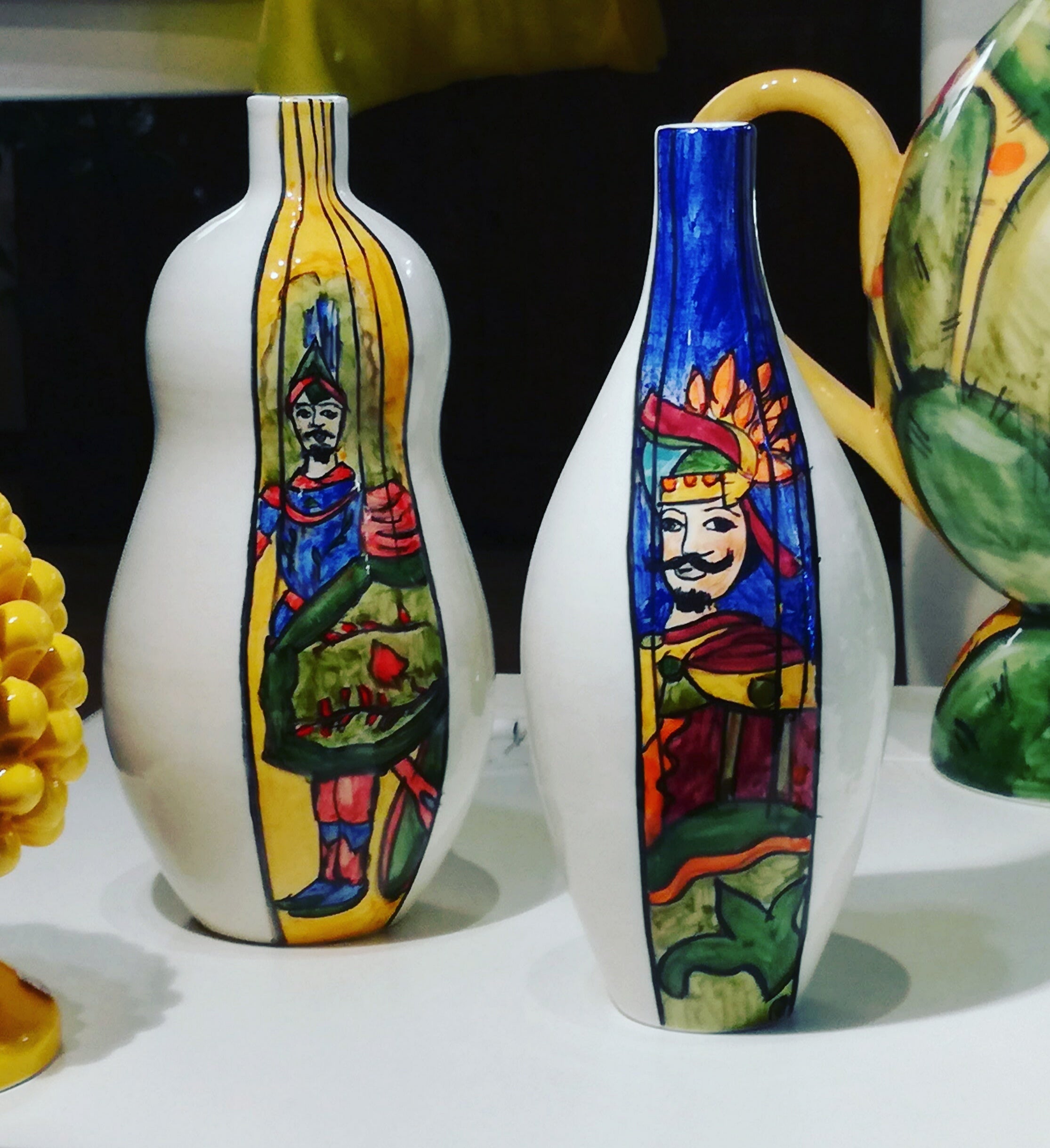 Pair of vases with Paladins
